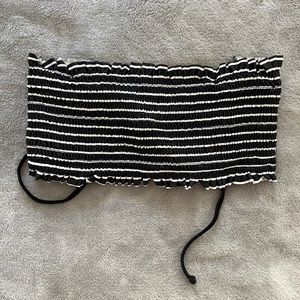 Striped Xhilaration Bandeau Bikini Top